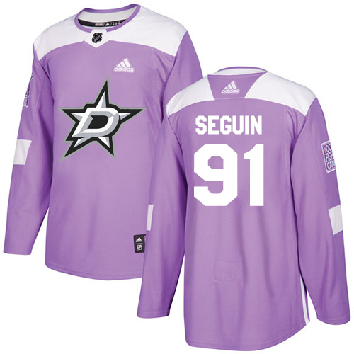 Dallas Stars Trikot #91 Tyler Seguin Authentic Violett Fights Cancer Practice